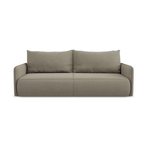 Divano letto beige con contenitore 216 cm Nanea - Makamii