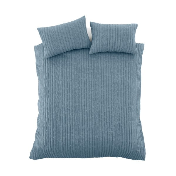 Biancheria blu per letto matrimoniale 200x200 cm Tamba Stripe - Pineapple Elephant-image-2