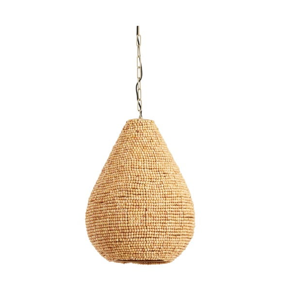 Lampadario in colore naturale con paralume in legno ø 40 cm Kabinda - Light & Living