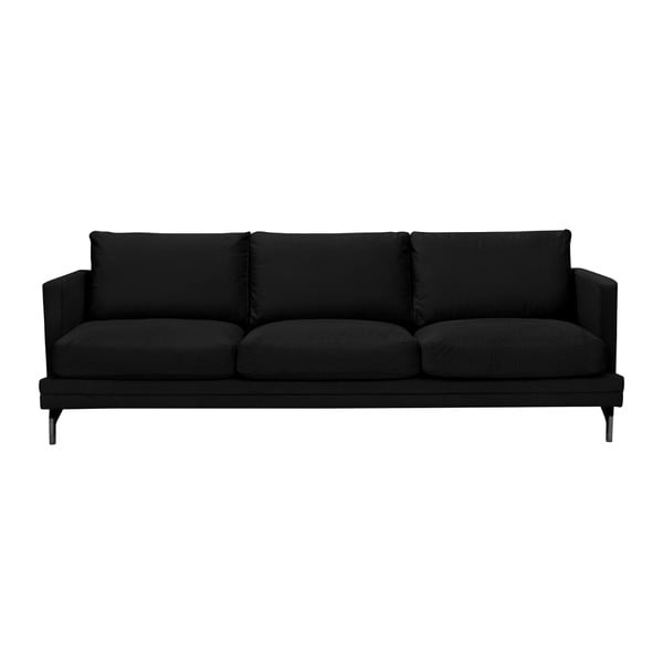 Černá pohovka s podnožím v černé barvě Windsor & Co Sofas Jupiter