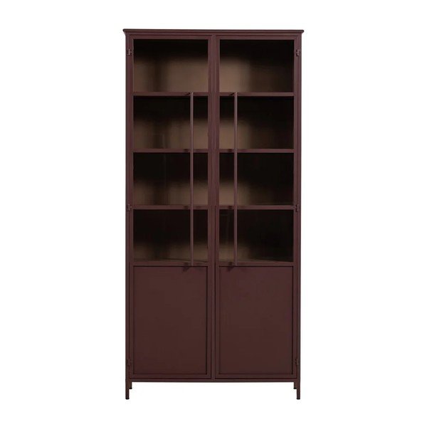 Vetrina burgundy in metallo 99x203x45 cm Exhibit – WOOOD