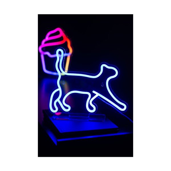 Decorazione luminosa al neon LED blu 5 W Walking Cat – Leitmotiv-image-1