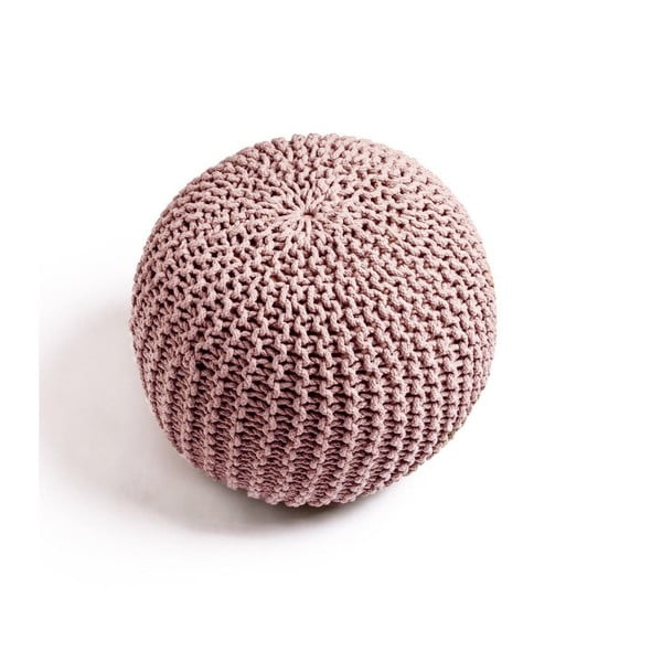 Poggiapiedi rosa polveroso con rivestimento in lavorato a maglia Jagger – Bonami Essentials-image-1