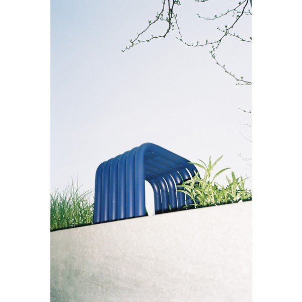 Sedia da esterno blu in metallo Nokk – noo.ma-image-2