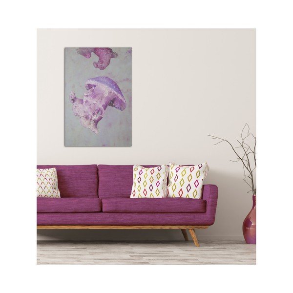 Quadro dipinto a mano in cornice di legno di pino Medusa Purple, 80 x 120 cm - Mauro Ferretti-image-4