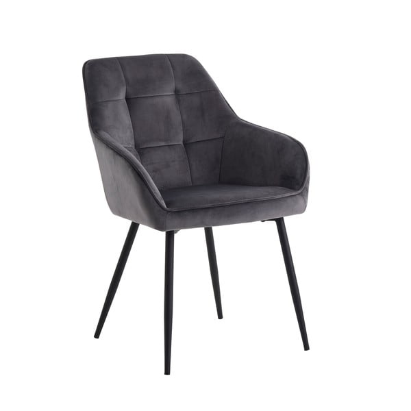 Set di sedie da pranzo grigia in imbottito con braccioli 2 pz Nolan Square – Unique Furniture