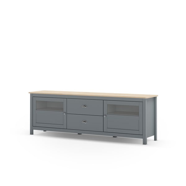 Mobile TV verde polveroso in pino massiccio 180x59x40 cm Misti – Marckeric-image-2