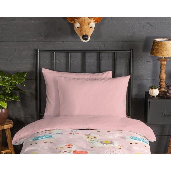 Biancheria da letto per bambini rosa in flanella per letto singolo 140x200 cm Ladida – Good Morning-image-2