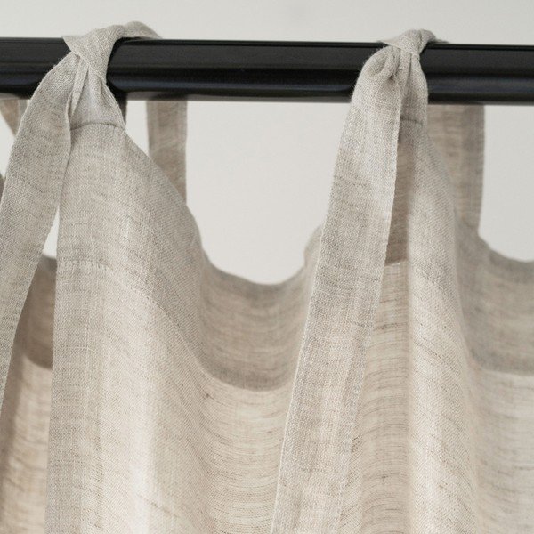Tenda leggera in lino beige con passanti Daytime, 275 x 130 cm Natural - Linen Tales-image-3