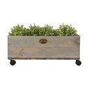 Cassapanca in legno di pino su ruote, larghezza 59 cm - Esschert Design