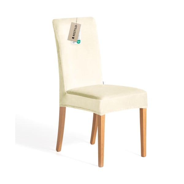 Set di coprisedia color crema con rivestimento elastico per sedie 4 pz 48 cm Sento – Restilo-image-3