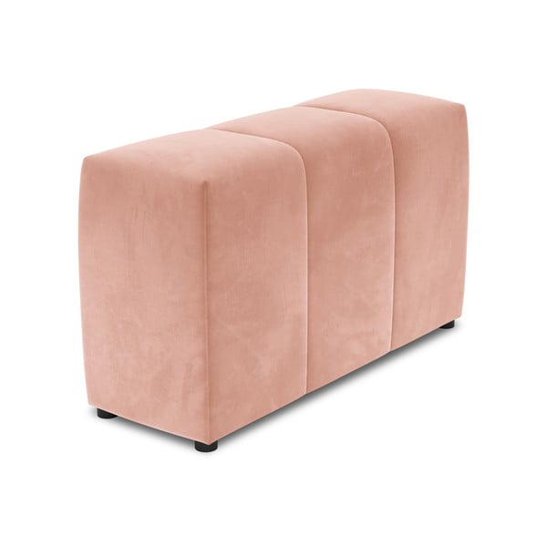 Bracciolo in velluto rosa per divano componibile Rome Velvet - Cosmopolitan Design