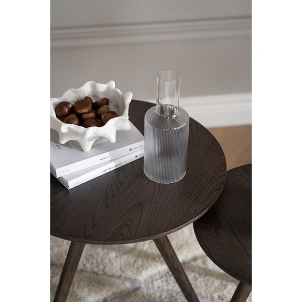 Tavolino rotondo con piano in rovere ø 50 cm Yumi - Rowico-image-3