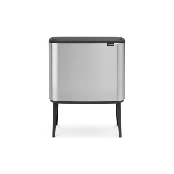 Cestino per la spazzatura in acciaio in argento opaco per raccolta differenziata/touch 33 l Bo Touch Bin – Brabantia-image-4