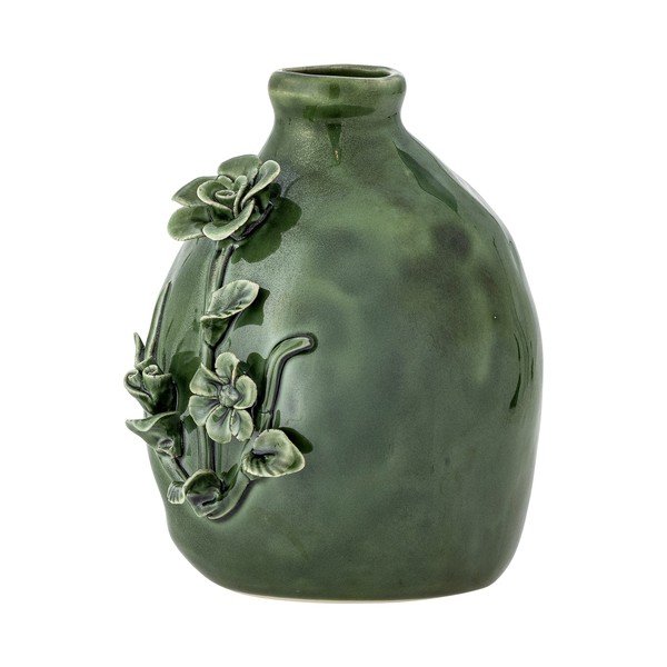 Vaso verde in gres (altezza totale 13,5 cm) Ramia – Bloomingville