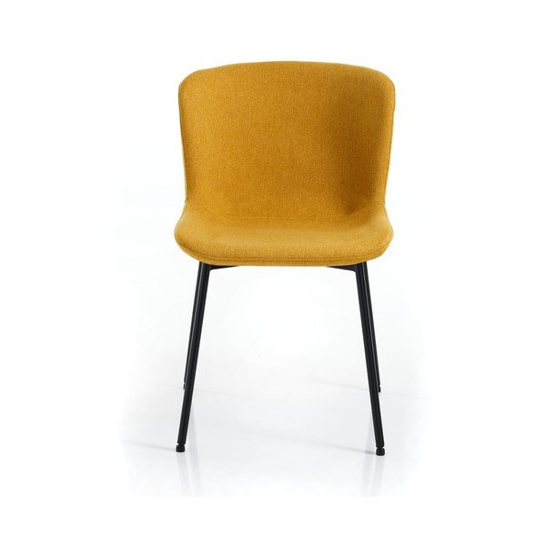 Sedie da pranzo in set giallo ocra 2 pz Snug – Tomasucci-image-4