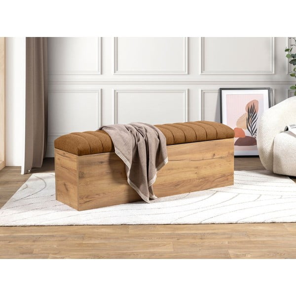 Panca in colore arancione e naturale Oceane - Bobochic Paris-image-1