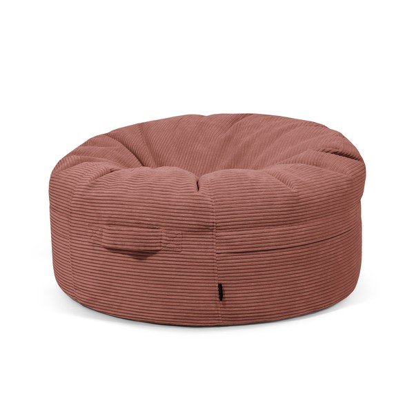 Puof a sacco color mattone con rivestimento in velluto a coste Roll 105 – SLOWDOWN