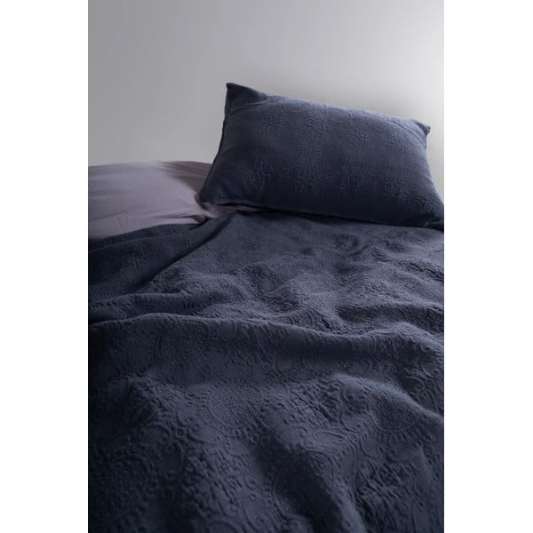 Set con copriletto e federa grigio scuro in jacquard 180x240 cm Jacquard – Mila Home Luxury-image-1