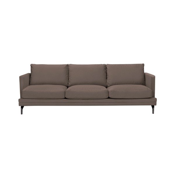 Hnědá pohovka s podnožím v černé barvě Windsor & Co Sofas Jupiter