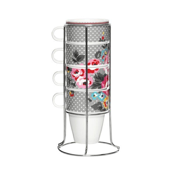 Set di 4 tazze con supporto Tazze, 330 ml Pippa - Premier Housewares