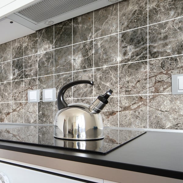 Set di adesivi per piastrelle 24 pezzi 15x15 cm Marble Tiles Venezia - Ambiance-image-4