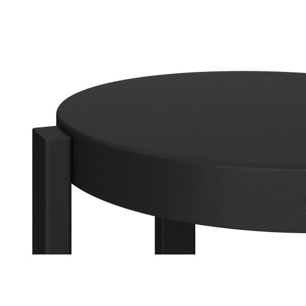 Sgabello nero in acciaio Doon – noo.ma-image-2