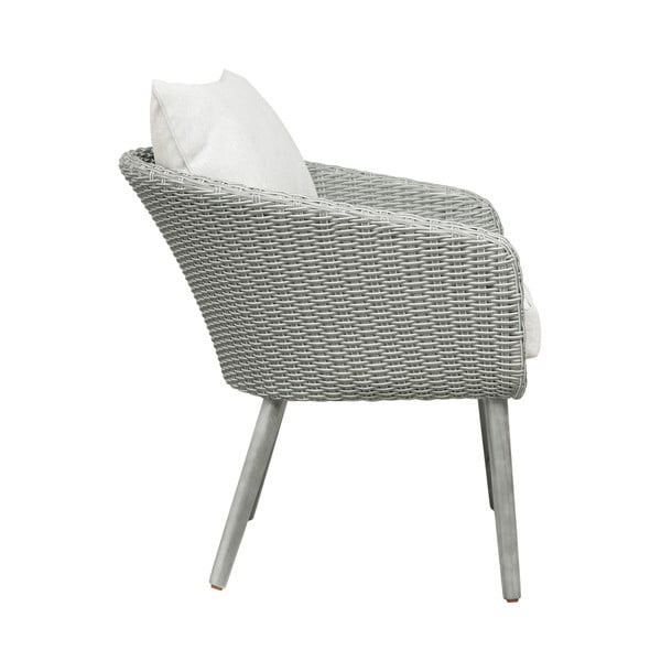 Set di mobili da giardino grigio chiaro in rattan artificiale Bistro – Unique Furniture-image-4