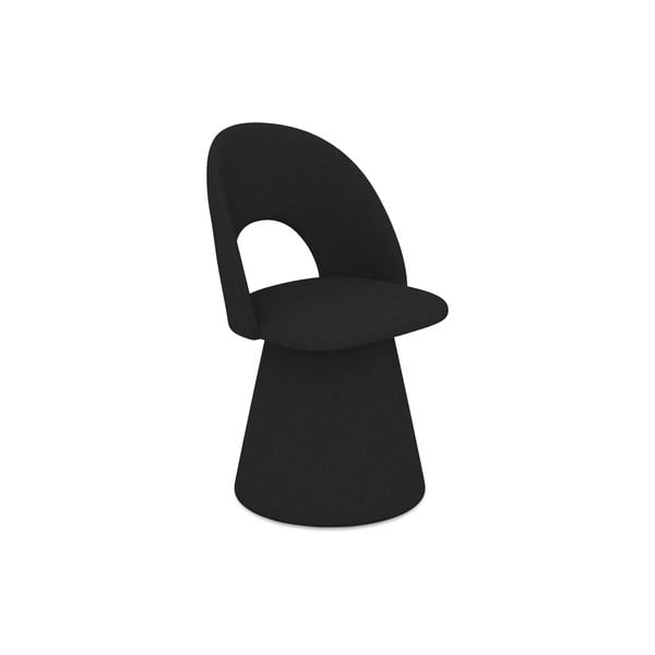 Sedia da pranzo nera in imbottito Kalo – Makamii