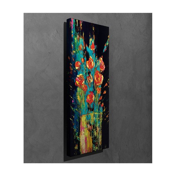 Pittura murale su tela Fiori d'epoca, 30 x 80 cm - Wallity-image-2
