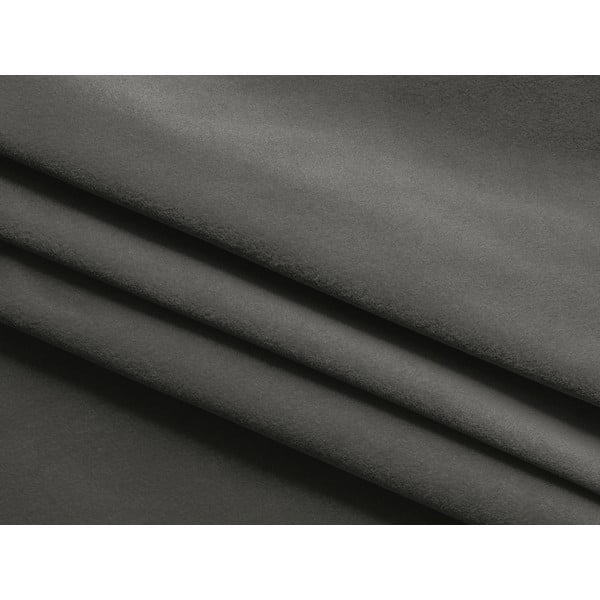 Poggiapiedi grigio con rivestimento in velluto Ekahi – Makamii-image-4