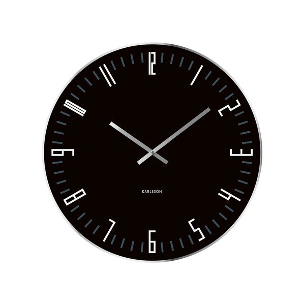Černé hodiny Present Time XL Slim