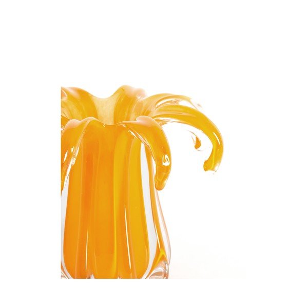 Vaso arancione in vetro (altezza totale 17 cm) Avenia – Light & Living-image-1