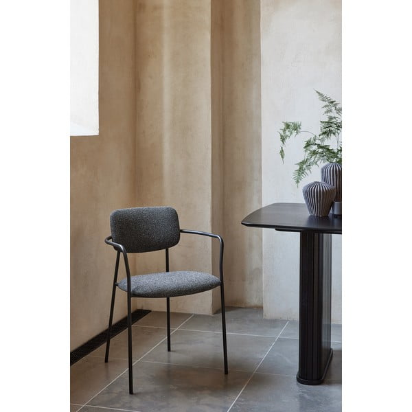 Sedia da pranzo grigio scuro Zama - Unique Furniture-image-1