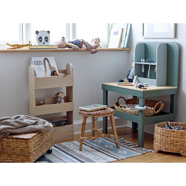 Libreria da parete per bambini in legno massiccio pavlovnia in colore naturale 38x70 cm Moris - Bloomingville Mini-image-1