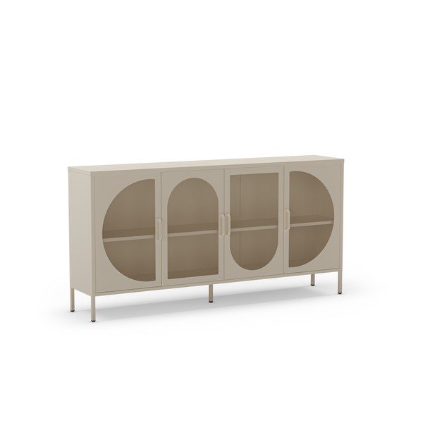 Cassettiera color crema 160x90 cm Tayra - Marckeric-image-1