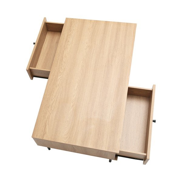 Tavolino in colore naturale 60x110 cm Pensacola - Unique Furniture-image-3