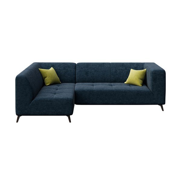 Divano angolare blu scuro, angolo sinistro Toro - MESONICA