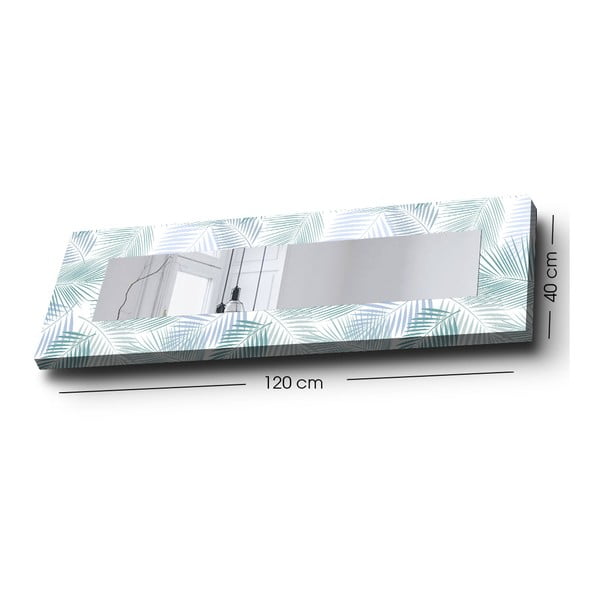 Specchio da parete con cornice in legno 40x120 cm - Wallity-image-3