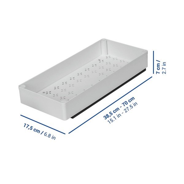 Ripiano aggiuntivo regolabile bianco in plastica 17x38,5 cm Simon – Wenko-image-1