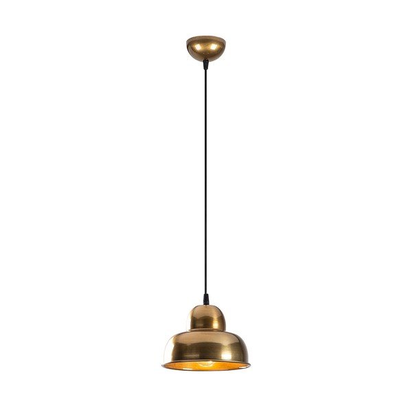 Lampadario dorato con paralume in metallo ø 20 cm Berceste – Opviq lights-image-2