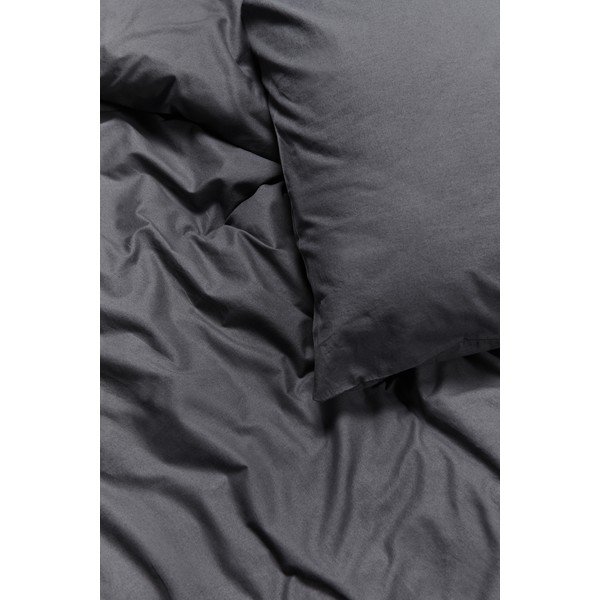 Lenzuolo matrimoniale grigio antracite in cotone stonewashed , 200 x 200 cm - Bonami Selection-image-1