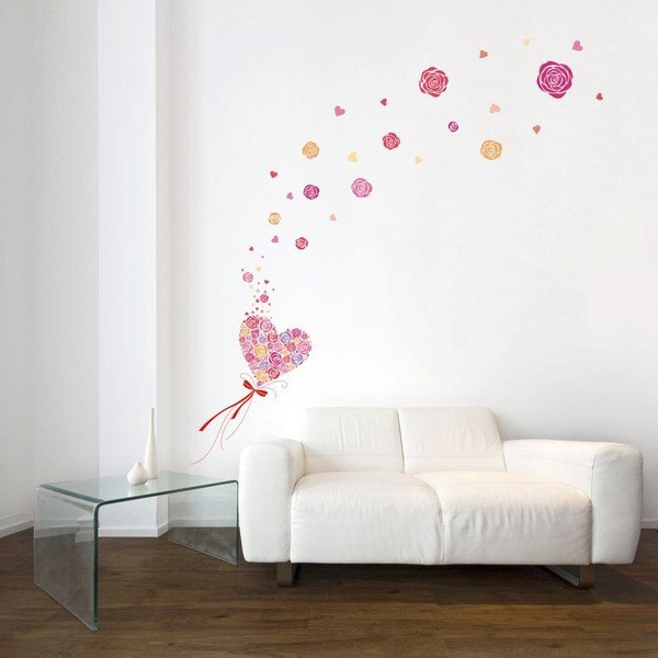 Samolepka Ambiance Flying Hearts And Roses-image-1