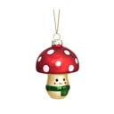 Decorazione per albero di natale in vetro fatta a mano ø 6 cm Happy Mushroom – Sass & Belle