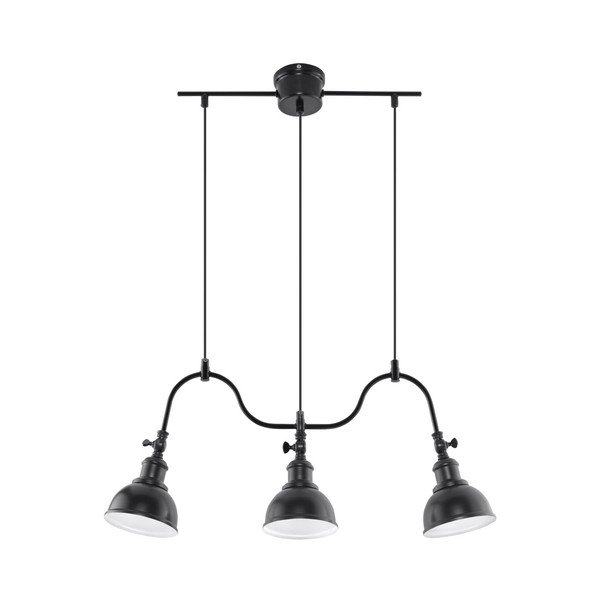 Apparecchio da soffitto nero Isola 3 - Sollux