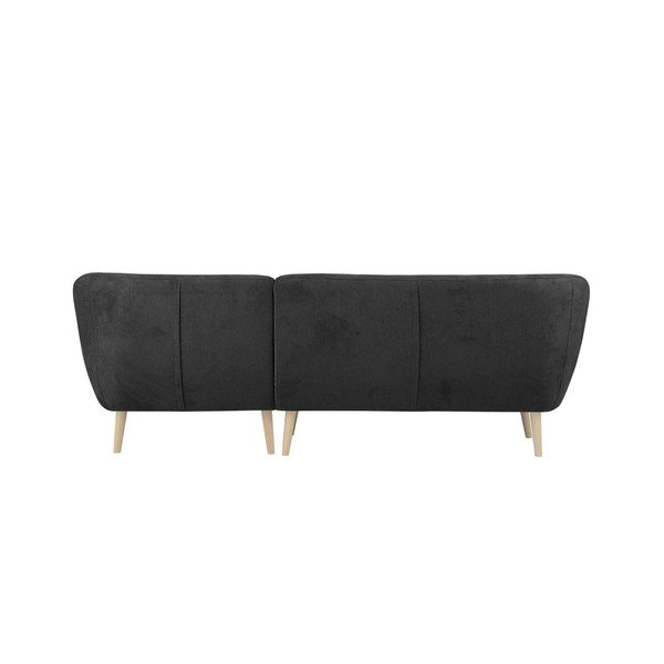 Divano grigio scuro con lettino sul lato destro Sicile - Mazzini Sofas-image-2