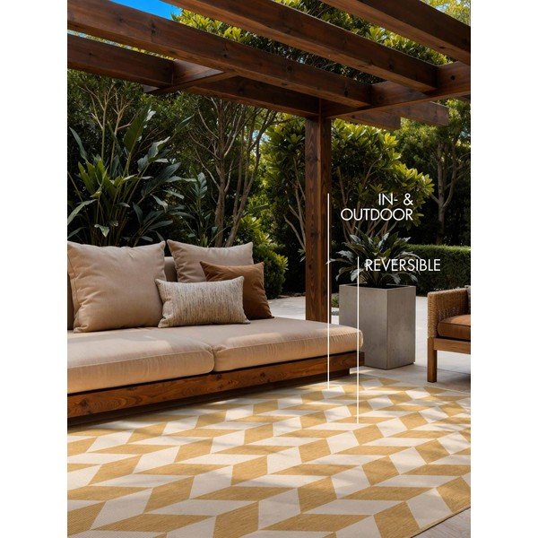 Tappeto da interno/esterno color crema/di colore naturale 200x300 cm Haringey Terrick – Ted Baker-image-2