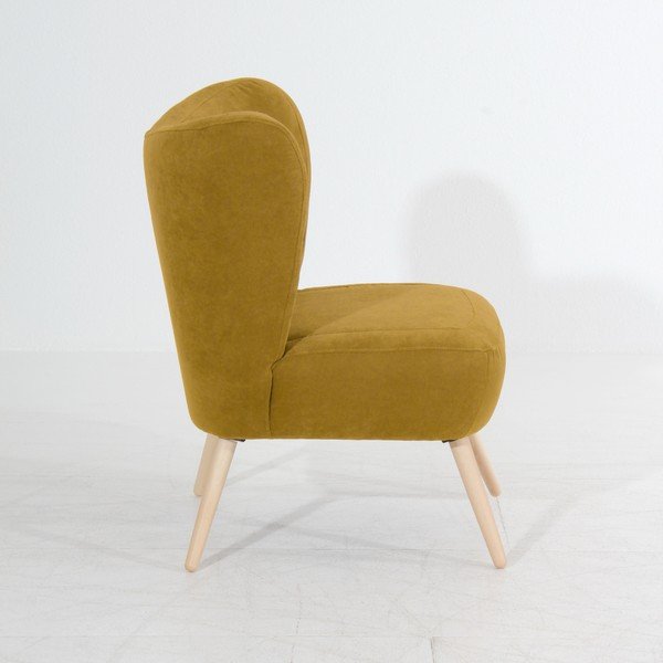 Poltrona gialla Sari Velur - Max Winzer-image-1