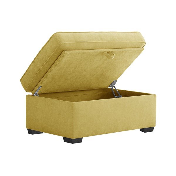 Pouf giallo con contenitore Serena - Jalouse Maison-image-2