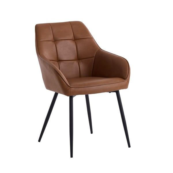 Set di sedie da pranzo marrone in imbottito con braccioli 2 pz Nolan Square – Unique Furniture